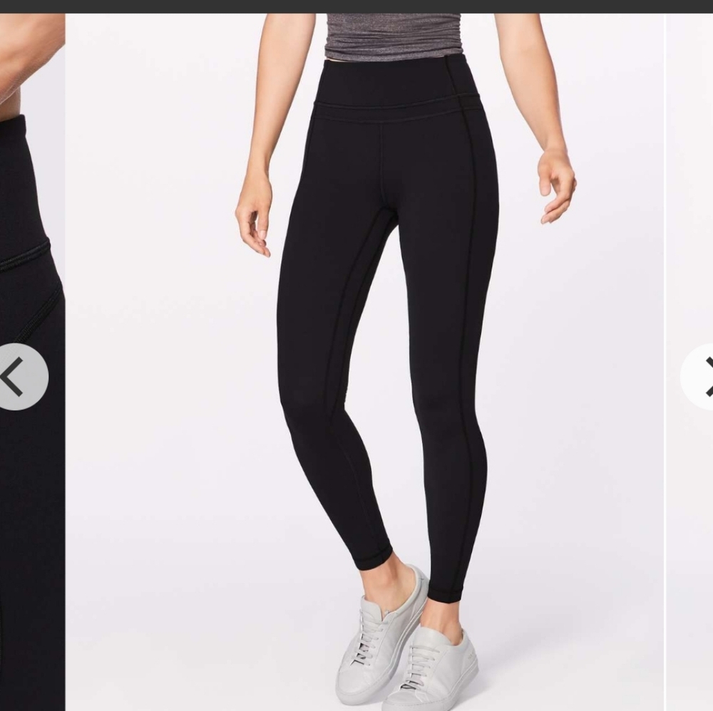 Lululemon Pushing Limits 7/8 Tight (Nulu 25") flaw on bottom front leg size 6